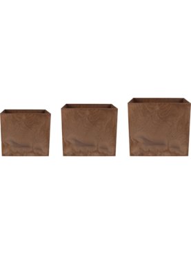 Artstone Maud Pot Oak (set van 3)