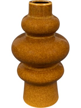 Leone Vase Ochre Yellow