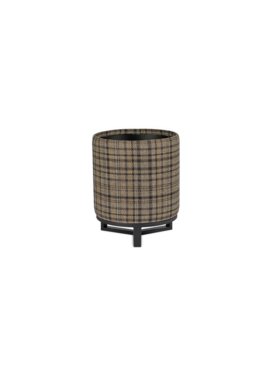 Pouf Planter Combi Brown